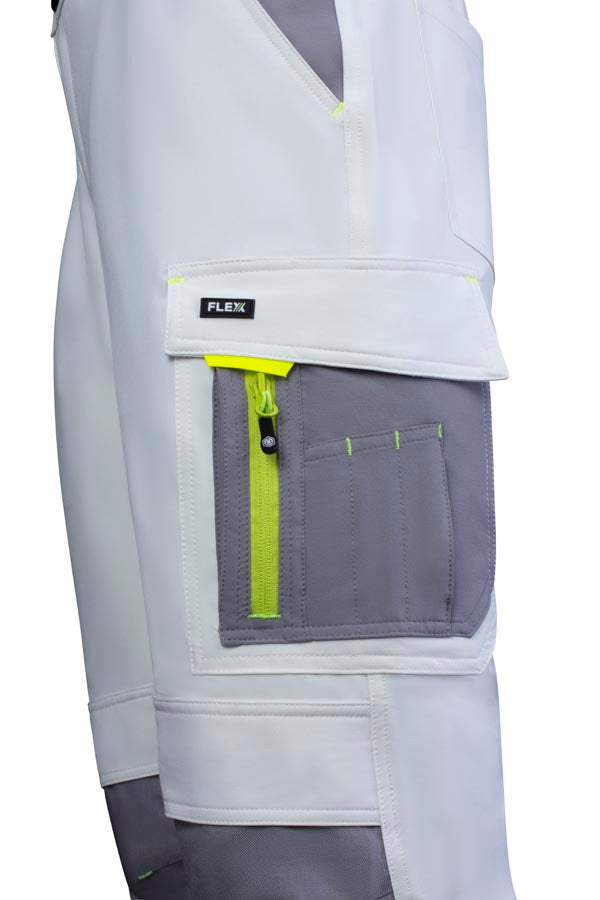Flex Workwear Trouser  Two-Tone Wh Gy 28R