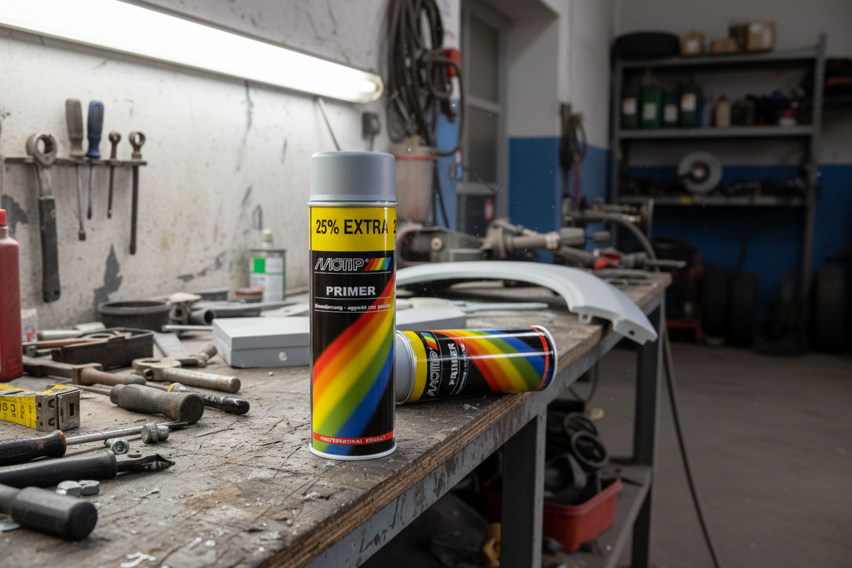 Motip Grey Primer Spray Paint | Fast Drying | 1 x 500ml.