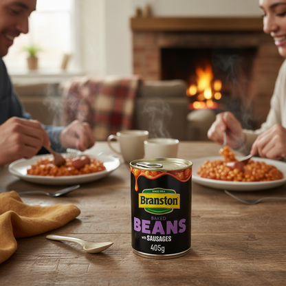 Branston Baked Beans with Sausages | 6 x 405g Tins