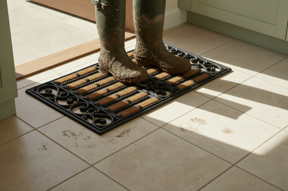 Fixtures Large Door Mat Heavy Duty Coco Scuff 100% Natural Coir Bristle {45 x 75cm}