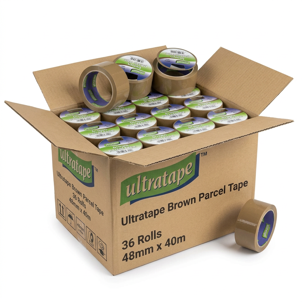 Ultratape Buff Packaging Tape | 48mm x 40m | 6 Roll Sleeve