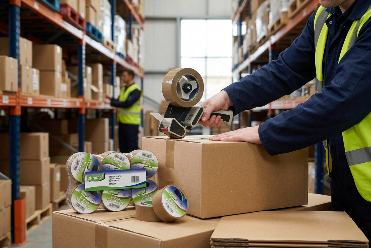 Ultratape Buff Packaging Tape | 48mm x 40m | 6 Roll Sleeve