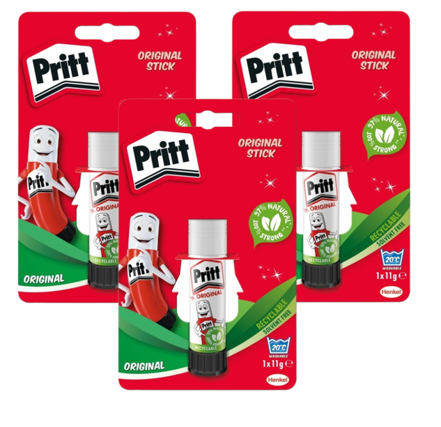 Pritt Glue Stick 11g | Safe & Child-Friendly Craft Glue | Ideal for Arts & Crafts Activities