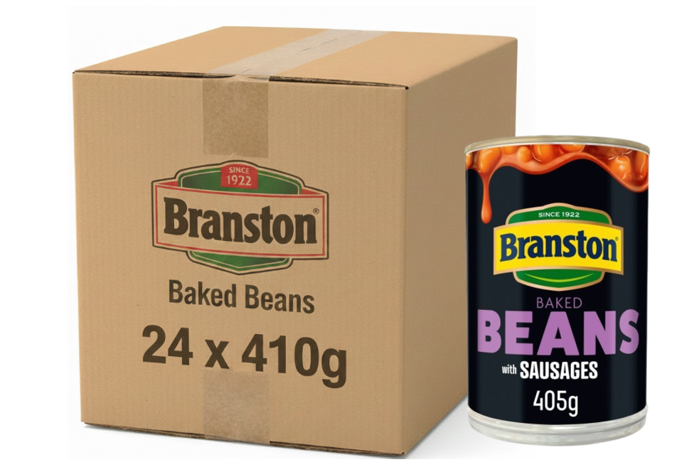 Branston Baked Beans with Sausages | 6 x 405g Tins