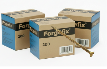 ForgeFast Elite Fast-Start Woodscrews | 4.5 x 30mm | Zinc Yellow | Box 200