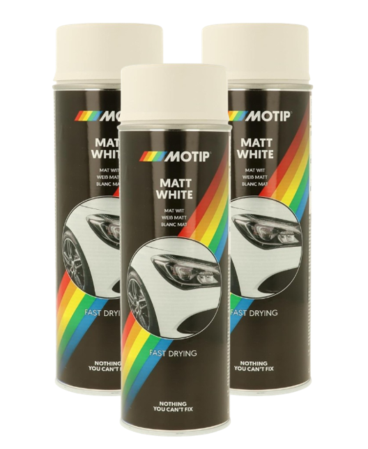 Motip M04002 Aerosol Spray Paint, 500 ml, Matt White
