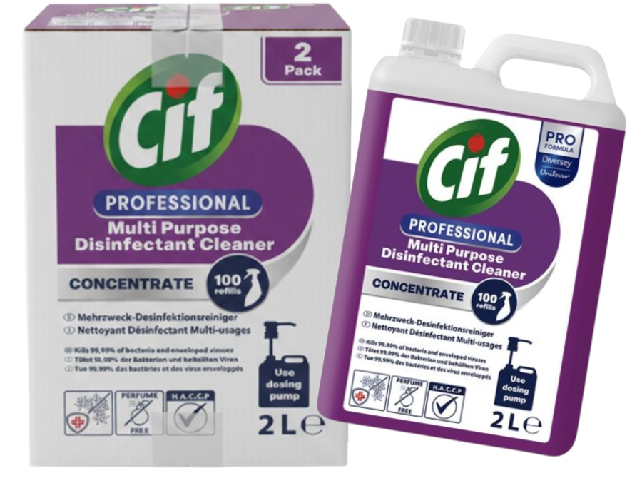 CIF Pro Formula Multi Purpose Disinfectant Cleaner CONCENTRATE 2 Litre (100 refills)