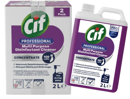 CIF Pro Formula Multi Purpose Disinfectant Cleaner CONCENTRATE 2 Litre (100 refills)