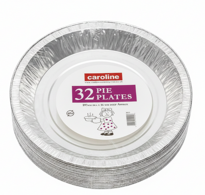 Caroline Foil Pie Plates | 197mm x 16mm | 8 Inch | Code 1021 | 1 x 8 Pack