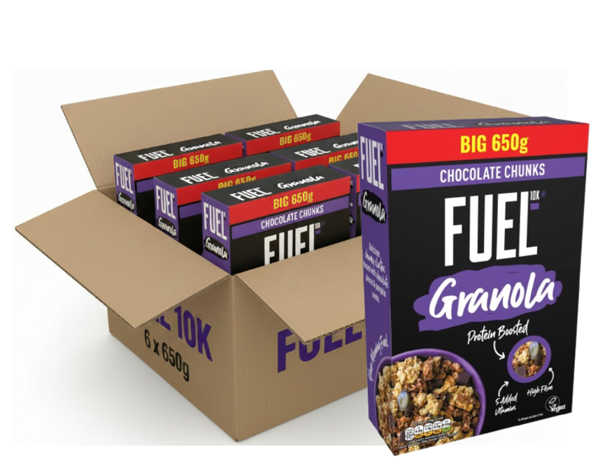 FUEL10K Protein Boosted Chocolate Chunky Granola | 1 x  650g Box
