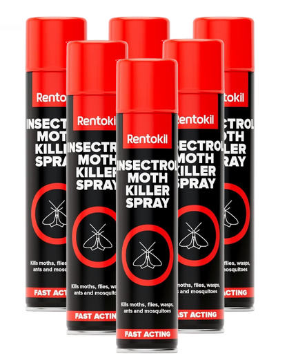 Rentokil Insectrol Moth Spray 300ml – Fast-Acting aerosol eliminates Moths & Larvae. Protects Clothes & Home.