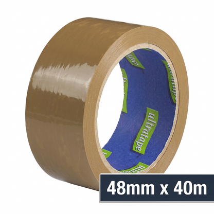 Ultratape Buff Packaging Tape | 48mm x 40m | 6 Roll Sleeve