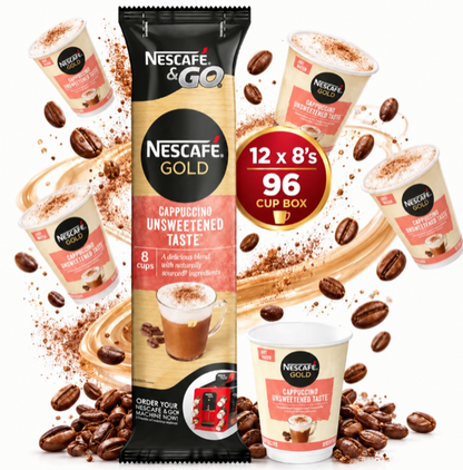 Nescafe & Go Coffee Cups for the & Go Machine Cappuccino (Sleeve of 8)