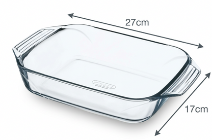Pyrex Optimum Glass Rectangular Roaster 27cm x 17cm.