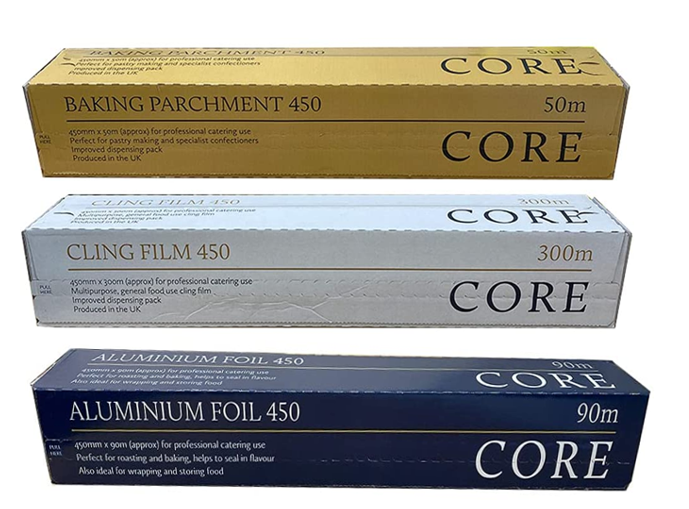 PVC Cling Film Cutter Box 45cm x 300m Clear Core Professional Range