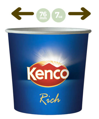 Kenco In-Cup Rich Roast White 7oz x 25's , 76mm