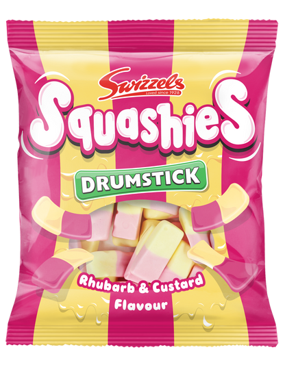 Swizzels Drumstick Squashies Rhubarb & Custard 140g