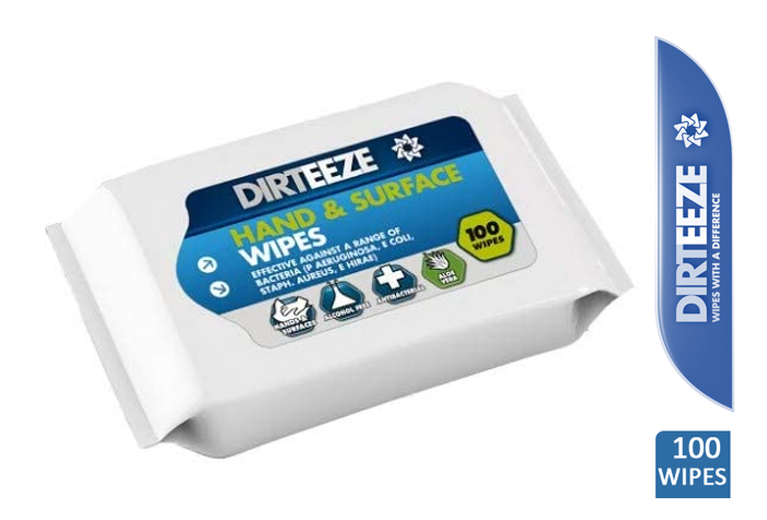 Dirteeze Hand and Surface Wet Wipes 100 Sheets