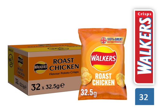 Walkers Roast Chicken Crisps Pack 32's
