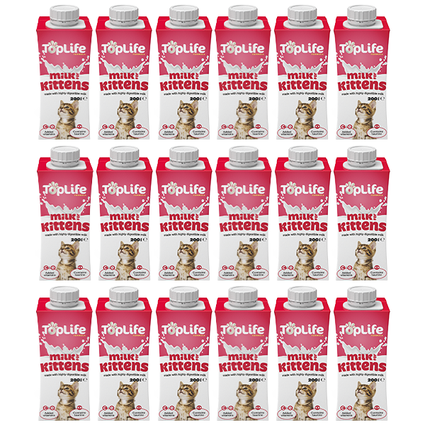 Toplife Formula Lactose Reduced Kitten Milk (200ml) - Pack of 18