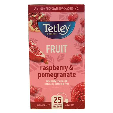 Tetley Raspberry and Pomegranate Tea Bags (Pack of 25) 1580A