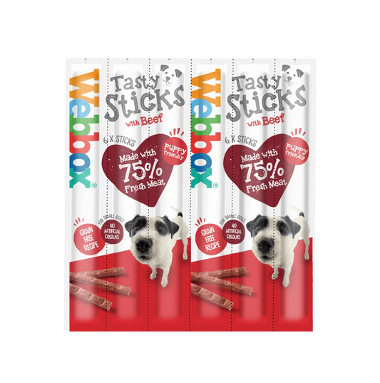 Webbox Small Dogs Treats Delight Tasty Sticks Beef 6 Treats
