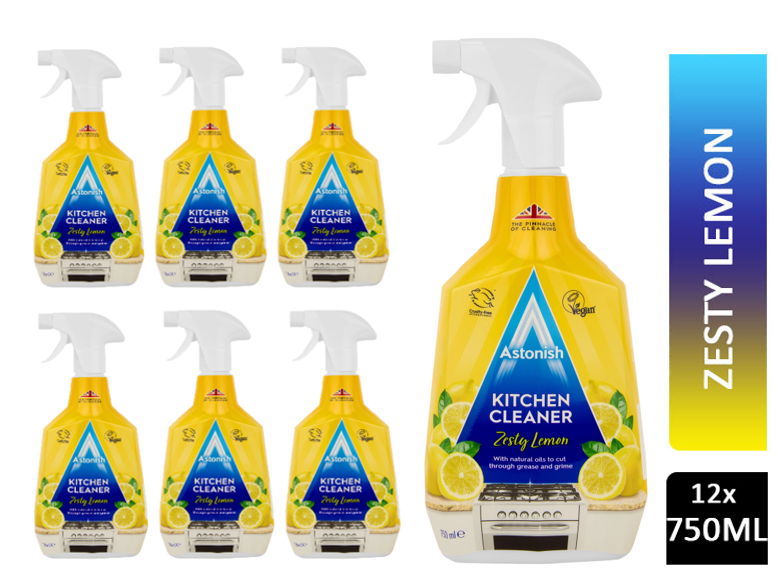 Astonish Kitchen Cleaner, Vegan And Cruelty Free | Blended With Natural Oils, 750ml, Zesty Lemon