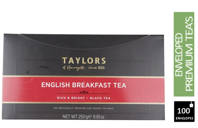Taylors of Harrogate English Breakfast Enveloped Tea Pack 100’s