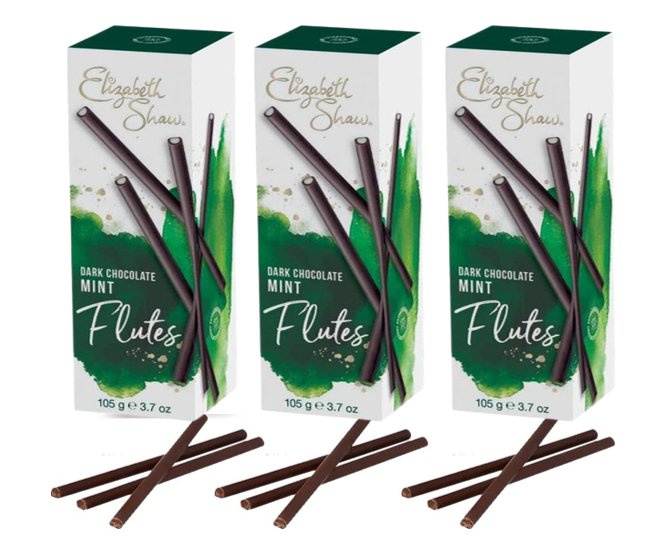 Elizabeth Shaw Dark Chocolate Mint Flutes 105g