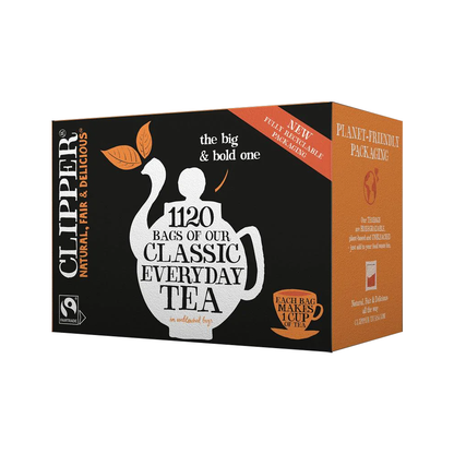 Clipper Fairtrade Blend 1 Cup Teabags (Pack of 1120)