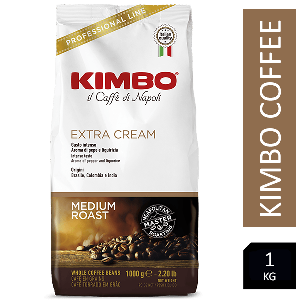 Kimbo Extra Cream 1kg Italian Coffee Beans - UK BUSINESS SUPPLIES