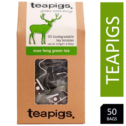 Teapigs Mao Feng Whole Leaf Green Tea Temples  50's