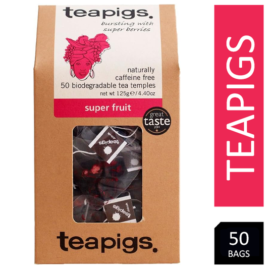 Teapigs Super Fruit Whole Leaf Tea Temples Bags  50's