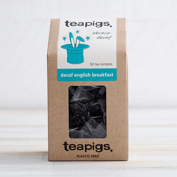 Teapigs English Breakfast Decaf Whole Leaf Tea Temples Bags 50's