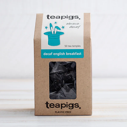 Teapigs English Breakfast Decaf Whole Leaf Tea Temples Bags 50's