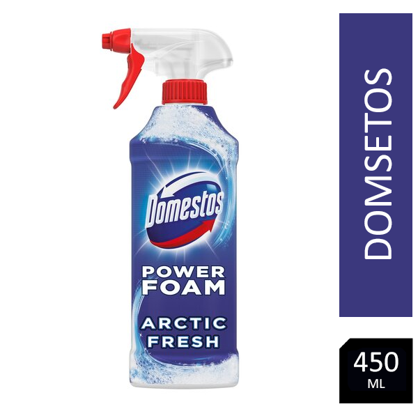 Domestos Power Foam Arctic Fresh Toilet and Bathroom Cleaner 450ml