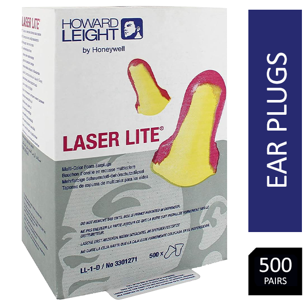 Howard Leight Laser Lite Disposable Foam Ear Plug For Dispenser - 500 Pair/Box