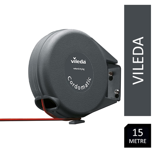 Vileda Cordomatic Retractable Washing Line with 15m Outdoor Clothes Line - UK BUSINESS SUPPLIES