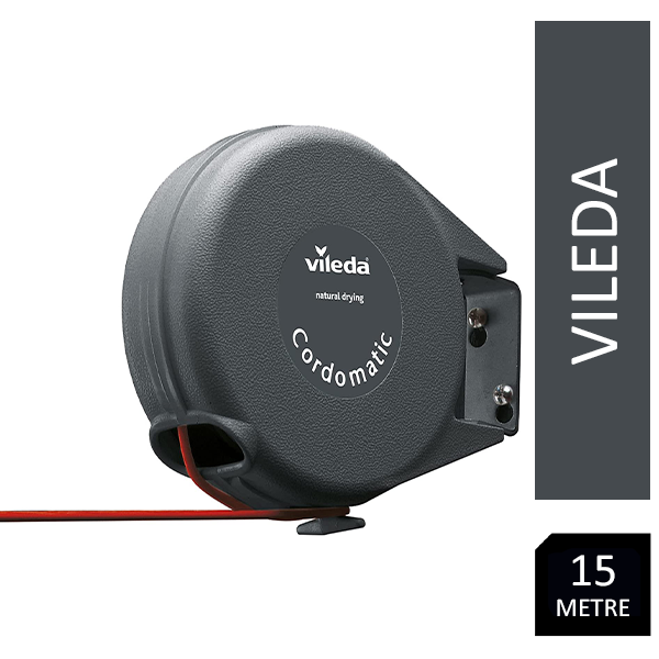 Vileda Cordomatic Retractable Washing Line with 15m Outdoor Clothes Line - UK BUSINESS SUPPLIES