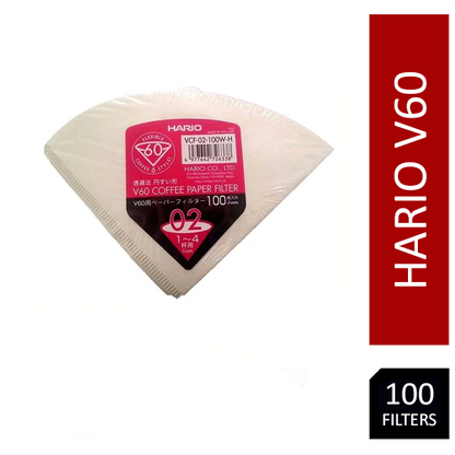Hario V60 Coffee Filter Papers Size 02 - White (100 Wrapped)