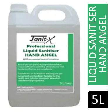 Janit-X Professional Hand Angel Sanitiser LIQUID 80% Alcohol x 5L