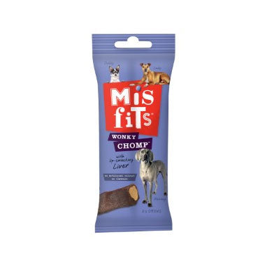Misfits Wonky Chomp Medium Dog Treats 2 Sticks 12 Pack {Full Case}