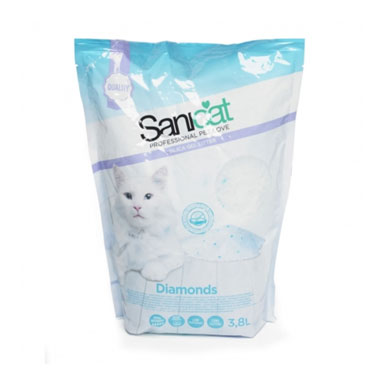 Sanicat Professional Pet Love Lightweight Absorbent Diamonds Cat Litter 3.8 Litre