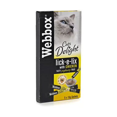 Webbox Cat Treats Lick-e-Lix Chicken 5 x 15g sachets