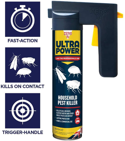 Zero In Ultra Power Household Pest Killer 600ml (ZER558)