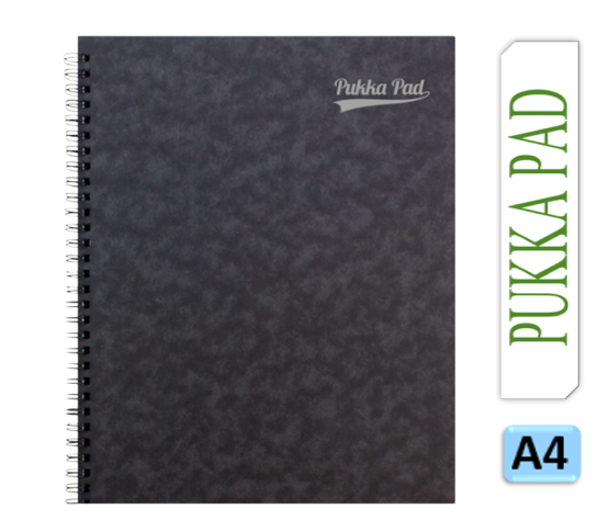 Pukka Notemakers Sidebound A4 Black (Pack of 10) 7277-PRS