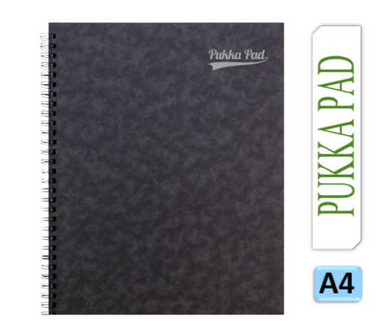 Pukka Notemakers Sidebound A4 Black (Pack of 10) 7277-PRS