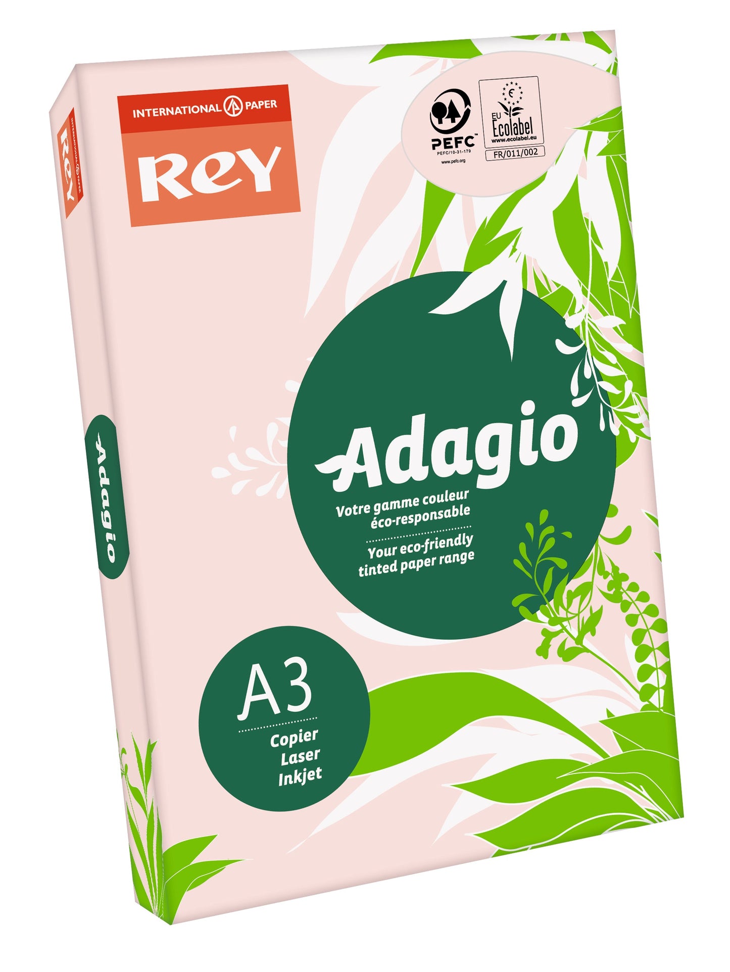Rey Adagio Paper A3 80gsm Pink (Ream 500) RYADA080X458