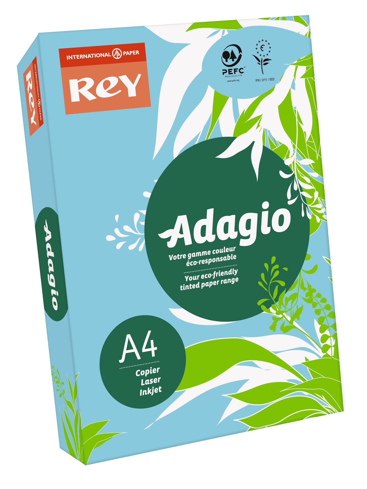 Rey Adagio Paper A4 80gsm Bright Blue (Ream 500) RYADA080X421