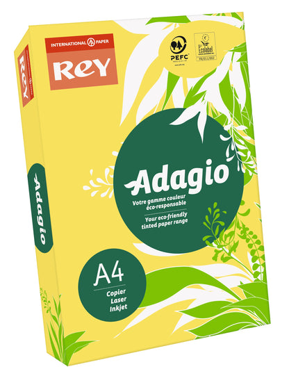 Rey Adagio Paper A4 80gsm Citrus (Ream 500) RYADA080X411